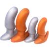 Big Silver Gold Horn Dual Density Huge Butt Plug Anal Dilator Non Vibrating Butt Plugs