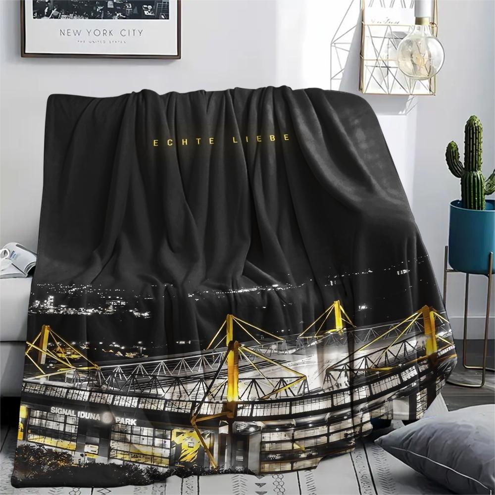 1pc Dortmund Print Flannel Blanket, High quality Comfortable for All Seasons, Home Decor, Warmth and Comfort, Perfect for Christmas Gifts28