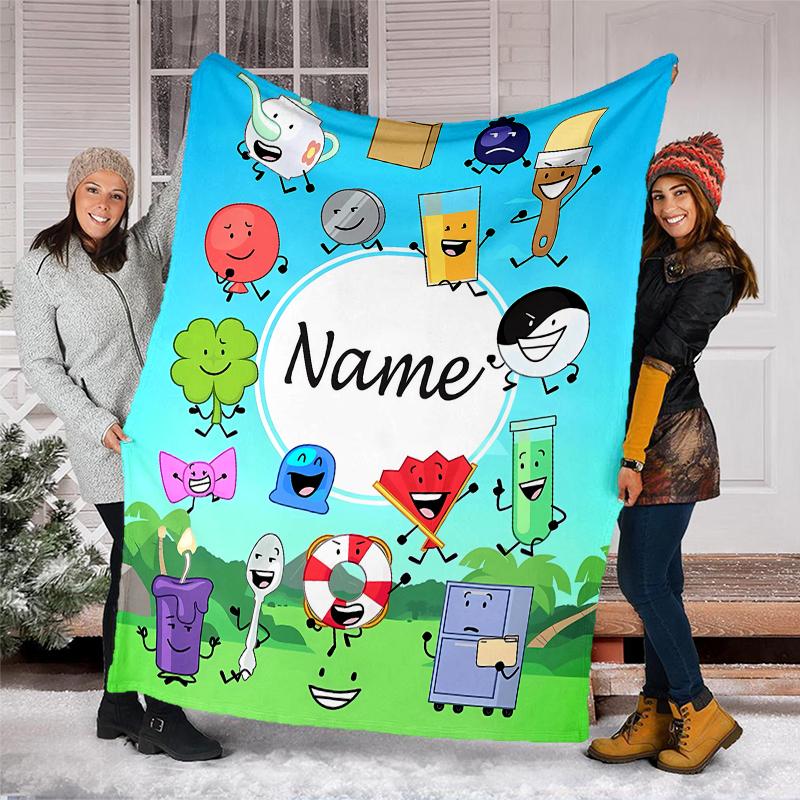 Personalized Custom Name Blanket - nanimate Insanity Print Design,Blanket for Sofa,Bed,Travel,Camping - Soft and Warm, Great Gift