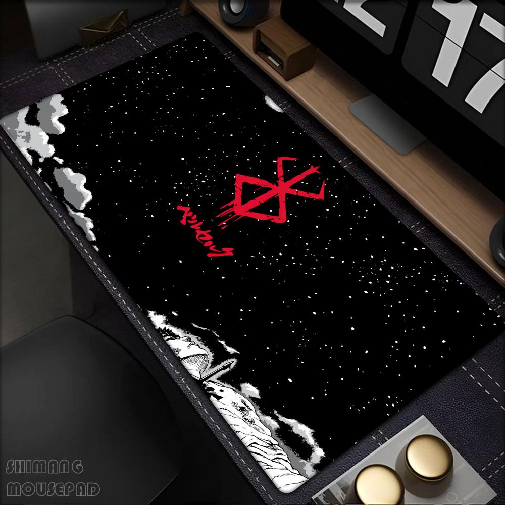 Большой коврик для мыши Аниме Берсерк Геймер Клавиатура Mausepad Большой Резиновый Игровой Коврик Меч Гатса в Берсерке Mousepad ПК Стол Девушка Шкаф