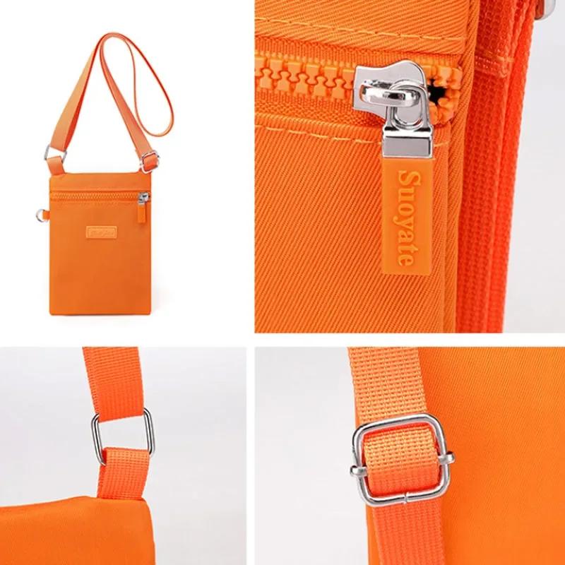 Canvas  and Mini Nylon Phone Zero Version Mobile Sweet Korean Bag Neck Versatile Fresh Shoulder Girl Bag Cross-body Purse