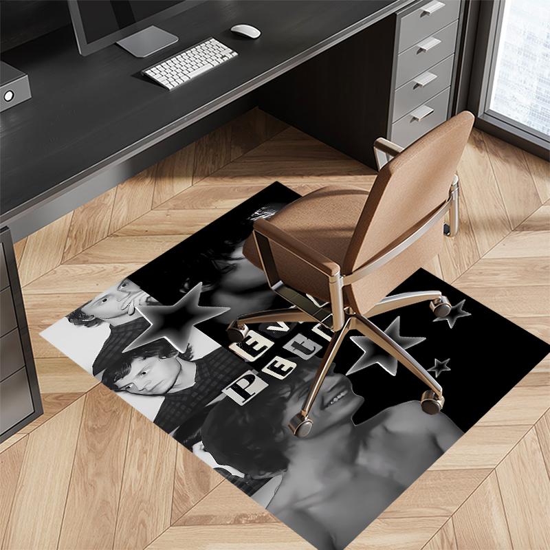 1pc Evan Peters3 Print Area Rug - Soft, Washable Non-Slip Indoor Mat for Office Chairs, Living Room, Home Office Decorative Rug