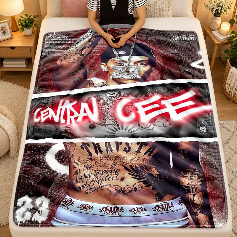 Flannel BlanketCentral Cee Warm Soft Throw Blanket for Indoor Sofa Bed Living Room Use