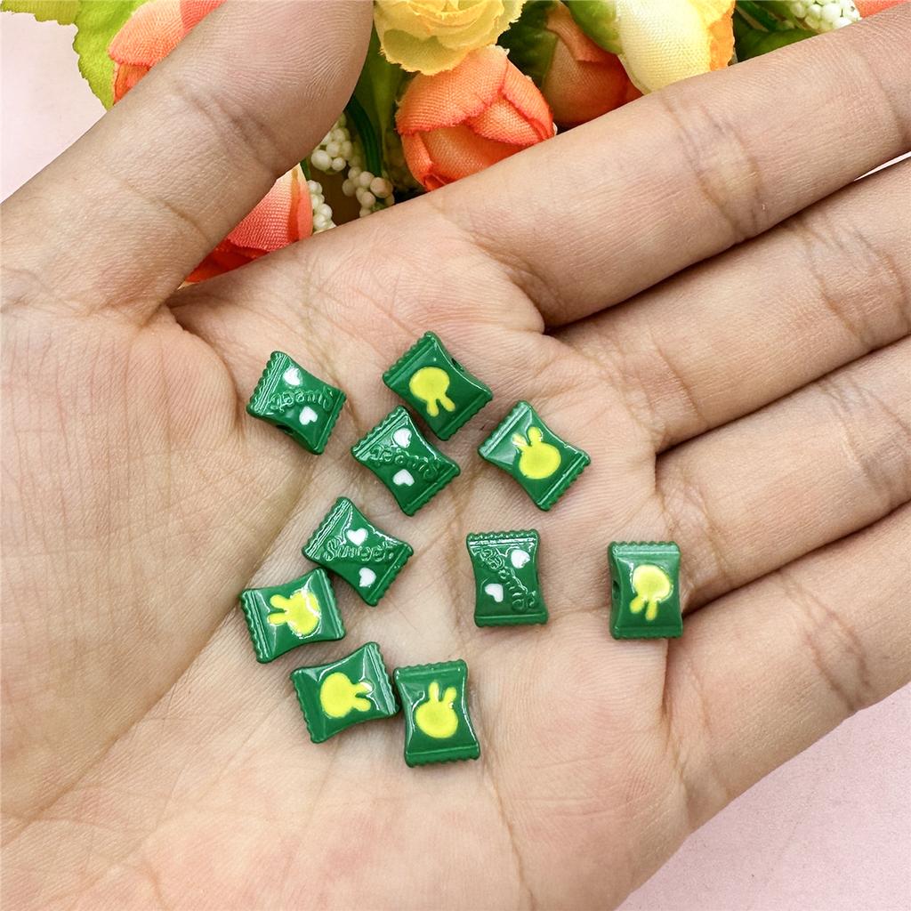 Jewelry Making 9.7*12.6mm Alloy Dripping DIY Beading Material Cute Candy Beads Fashion for Bracelet Necklace 10pcs