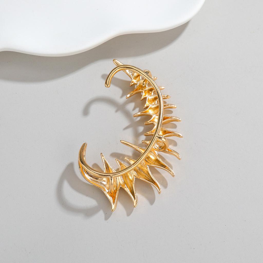 Женские серьги-кили из сплава с гальваническим покрытием в панк-стиле, без пирсинга