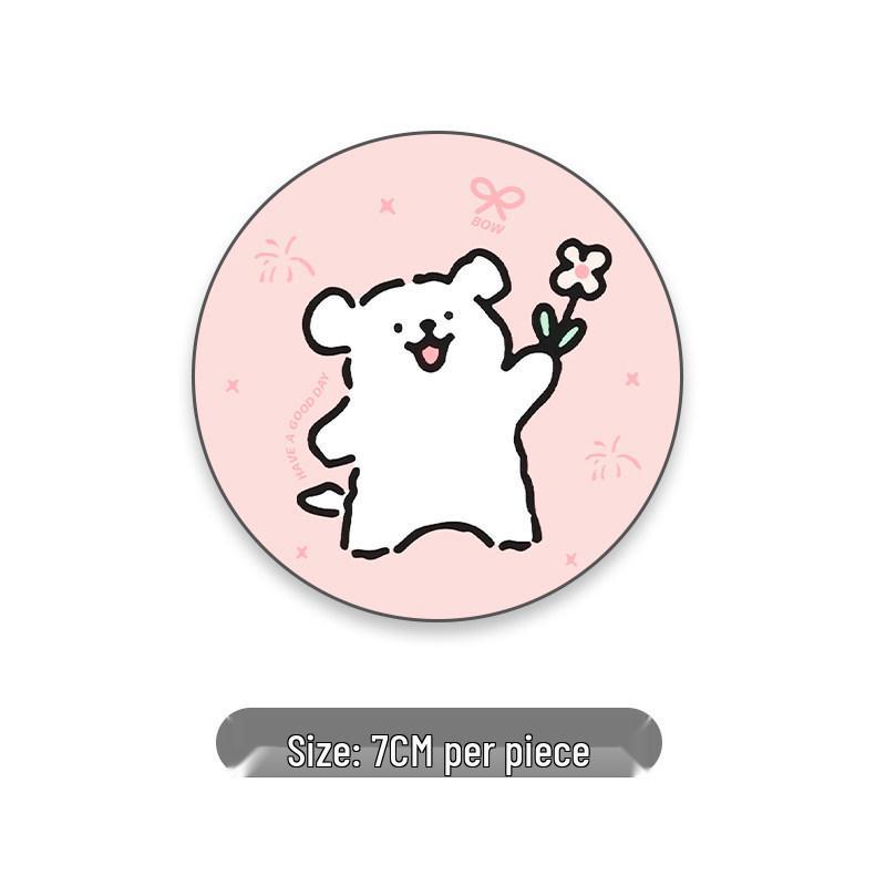 Car Cup Coaster: Universal Anti-slip Door Slot Mat - Cute Cartoon Interior Decor