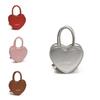 Girl Pu Crossbody Bag With Heart Design And Chain Detail For School And Casual
