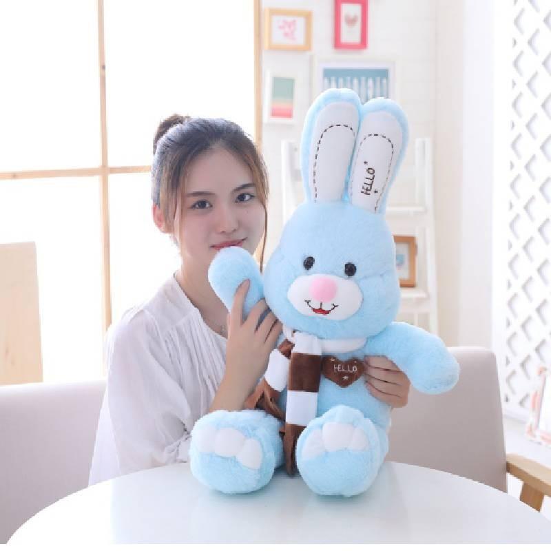 Rabbit Plush Toys Scarf Love Cartoon Animals Fill Doll Xmas Gift Stuffed Garnish