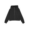 Однотонная куртка с капюшоном на молнии Женские куртки Угольный L323W077-0018