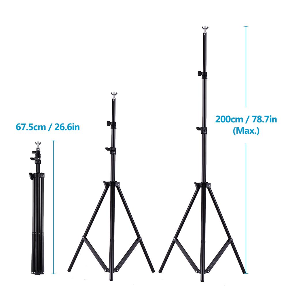 2 * 3 Meters/6.6 * 10 Feet Studio Backdrop Stand Bracket Aluminum Alloy Adjustable Photography
