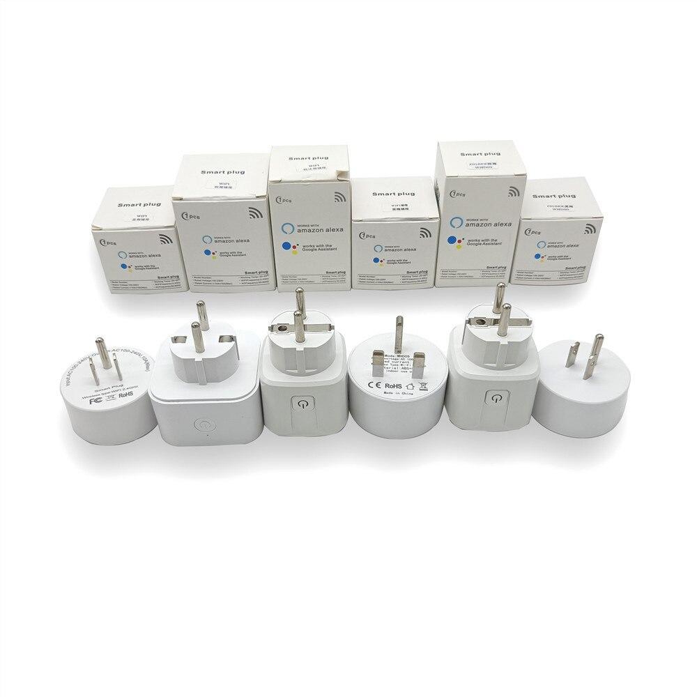 Умная вилка для Великобритании, ЕС, США, многофункциональная вилка Tuya Smart Life, управление через приложение работает с Alexa Google Assistant, Wi-Fi/розеткой Zigbee, Wi-Fi, умная вилка
