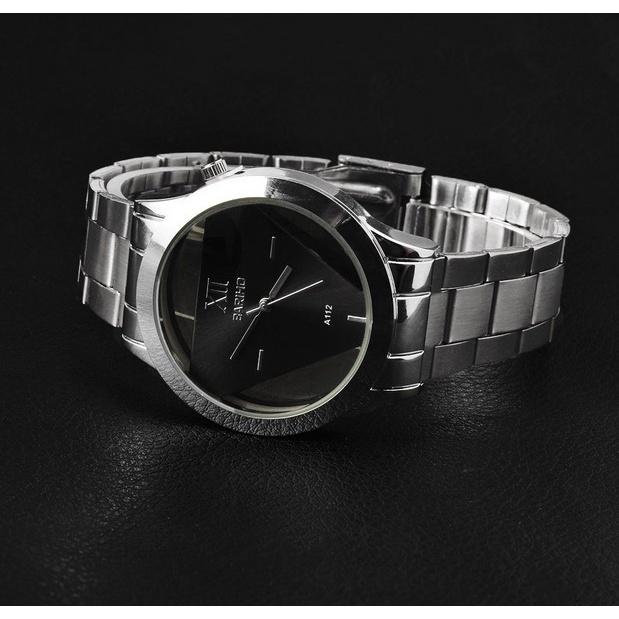 Elegant Triangle Dial Watch Hollow Design Fashionable Steel Band And Glass Surface