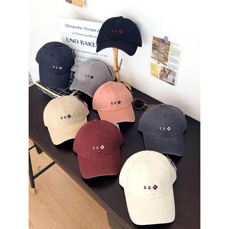 Pink baseball cap women's summer sunscreen cc trendy brand shows a small face, new soft top big head circumference cap
