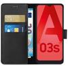 Wallet Case - Phonillico® - Samsung A03S - Black - Magnetic Flap - Card Storage