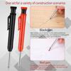 8 pack 2.8mm Mechanical Carpenter Pencils with 48 Refills, Construction Pencils with Built-in Sharpener, Long Nib Deep Hole Marker, Heavy Duty