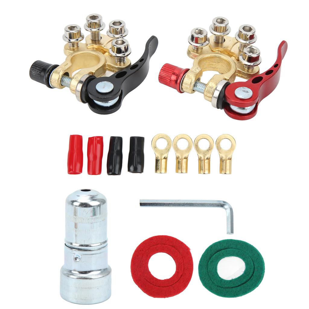 2PCS Battery Terminal Connector Quick Release for SAE JIS A Type Post for Vans Cars Trucks