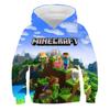 Худи Minecraft с 3D-печатью для мальчиков и девочек Детское мультяшное худи Пуловер с длинным рукавом Детские мультяшные уличные крутые топы