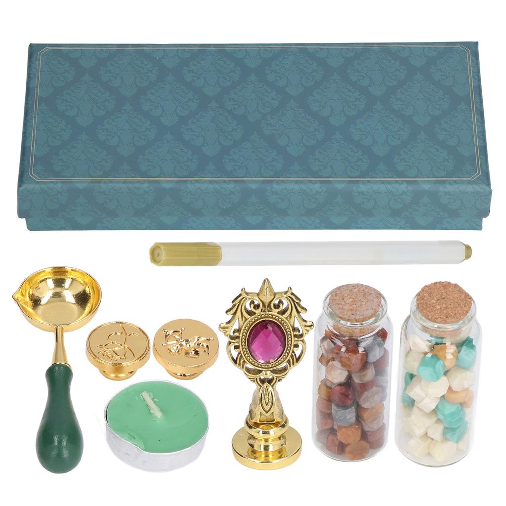 Набор восковых штампов с прозрачной гравировкой и съемной ручкой. Тонкая восковая изысканная работа. Печь для восковых штампов.