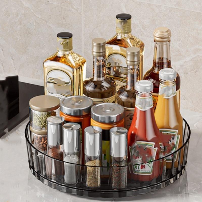 Вращающийся на 360 градусов поднос для специй, вращающееся основание, кухонный органайзер для кухни