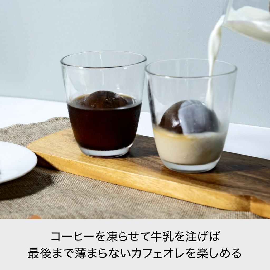 Ice Cube My Round Diameter X Set of Made In 6cm Over 2 Million Sold Like-it Trays, Ice, Approx. 7.5cm 7.5cm High, Black, 4, Japan, STK-06, Approx.