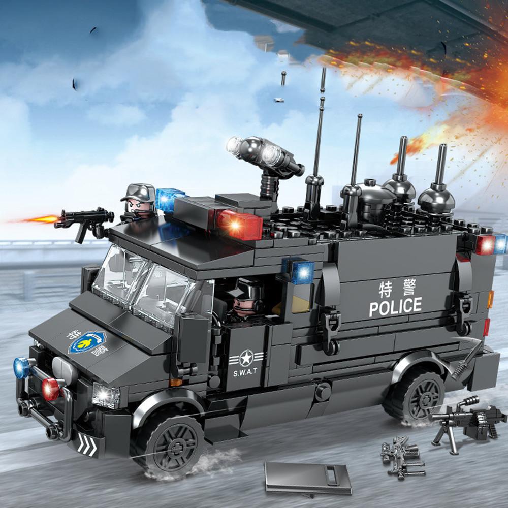 67283 Городская полиция, серия специальных полицейских машин, строительные блоки, собранная игрушка в подарок, БЕЗ КОРОБКИ