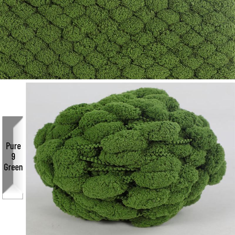 Handmade Chunky Yarn Pom-Pom Blanket Mat & Car Seat Cushion