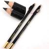 Women Black/Brown Makeup Beauty Waterproof Eyebrow Pencil Sharpener Lid Eye Liner