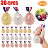 1-30 Медаль Победителя Награда Золото Серебро Бронза с Лентой на Шею Медаль за 1-е 2-е 3-е место для Спортивных Соревнований Приз для Детей