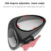 New 2PCS 2 In 1 Car Blind Spot Left Mirror Wide Angle Mirror 360 Rotation Adjustable Convex Rear View Mirror View Front Wheel Car Mirror