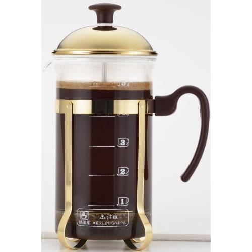 Yoshikawa Coffee Press/Tea Server, 750ml French Press, 5-Cup Capacity, Graduated, Made In Japan, Mocha Brown, SJ3306