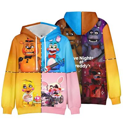 Мужская толстовка Five Nights At Freddy's Принты Повседневная 3D Пуловер Модные толстовки Тонкий стиль С длинным рукавом С капюшоном