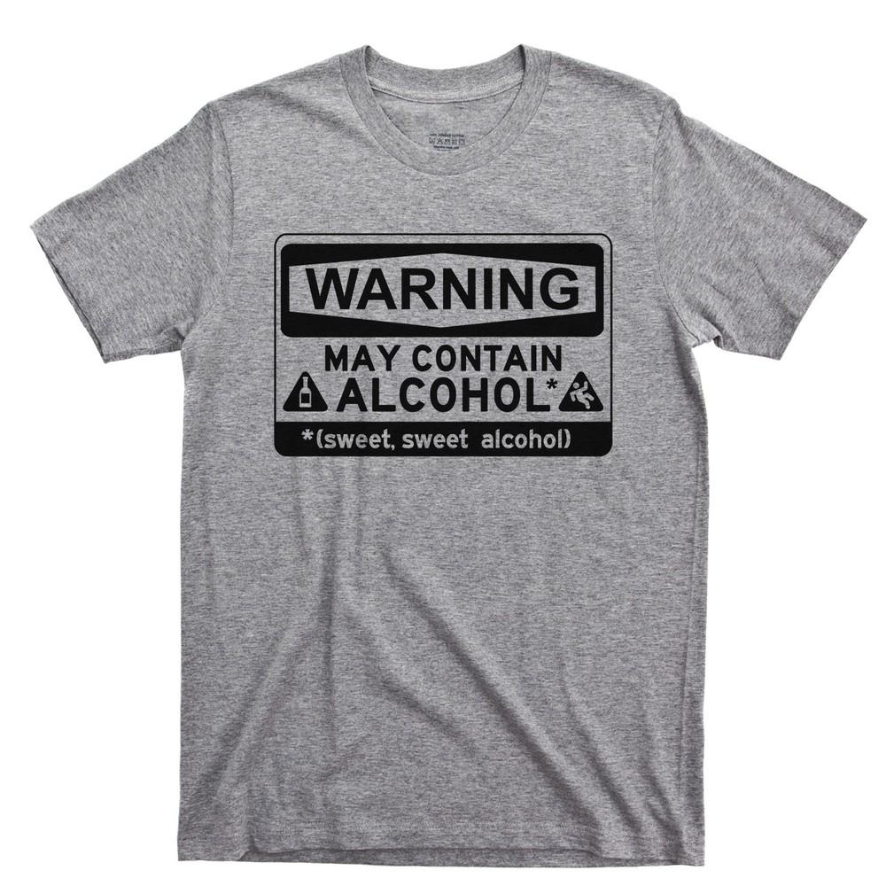 Warning May Contain Alcohol Bourbon Scotch Beer Whiskey Whisky Rum Tee Unisex T-Shirt