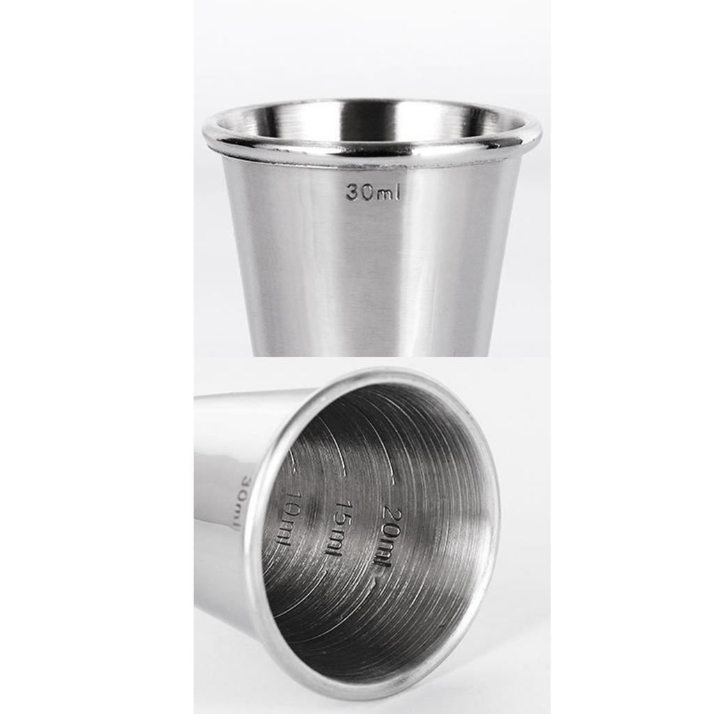 Professional Cocktail Glass Tool Measuring Cup Mixing for Martini Home Bar Silver 15 30 Cup Margarita Tool Rubbing Drinking Mix