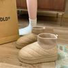 2024 New Winter Snow Boots Women's Velvet Thickened Fashion Short-Tube Warm Bread Cotton Shoes