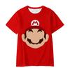 Унисекс детская повседневная футболка с 3D принтом Super Mario - с коротким рукавом, с круглым вырезом