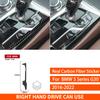 For BMW 5 Series G30 2016- Center Console Gear Shift Trim Strip Cover Tuning Soft Real Carbon Sheet Car Interior Accessories