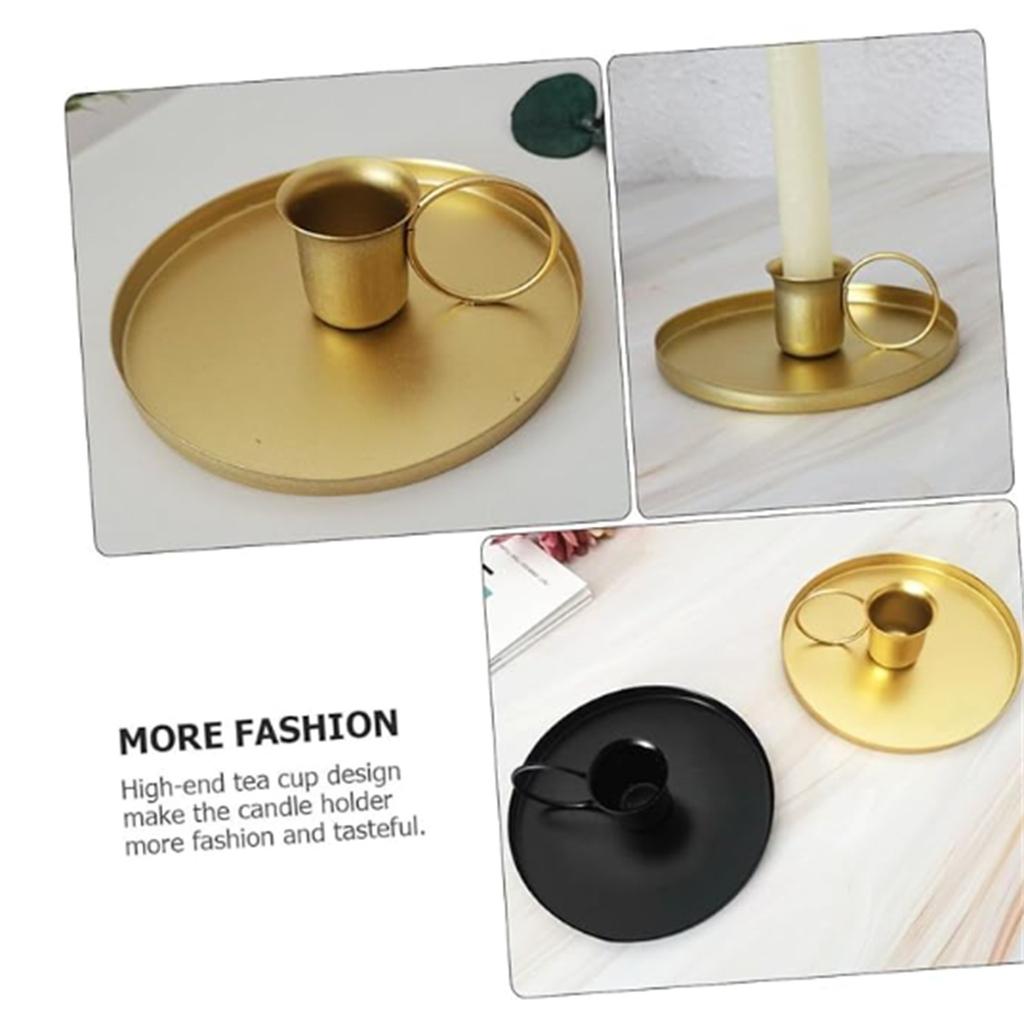 Подсвечники Свечи Черные Железные Украшения Для Винтажных Украшений Украшения Для Чайных Чашек Светодиодные Свечи-Столбы Украшения Для Дома Домашние Акценты Декор