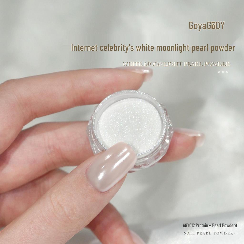 Пудра для дизайна ногтей Goya Hailey Aurora Pearl - Волшебное зеркало Лунный свет Гель для декора
