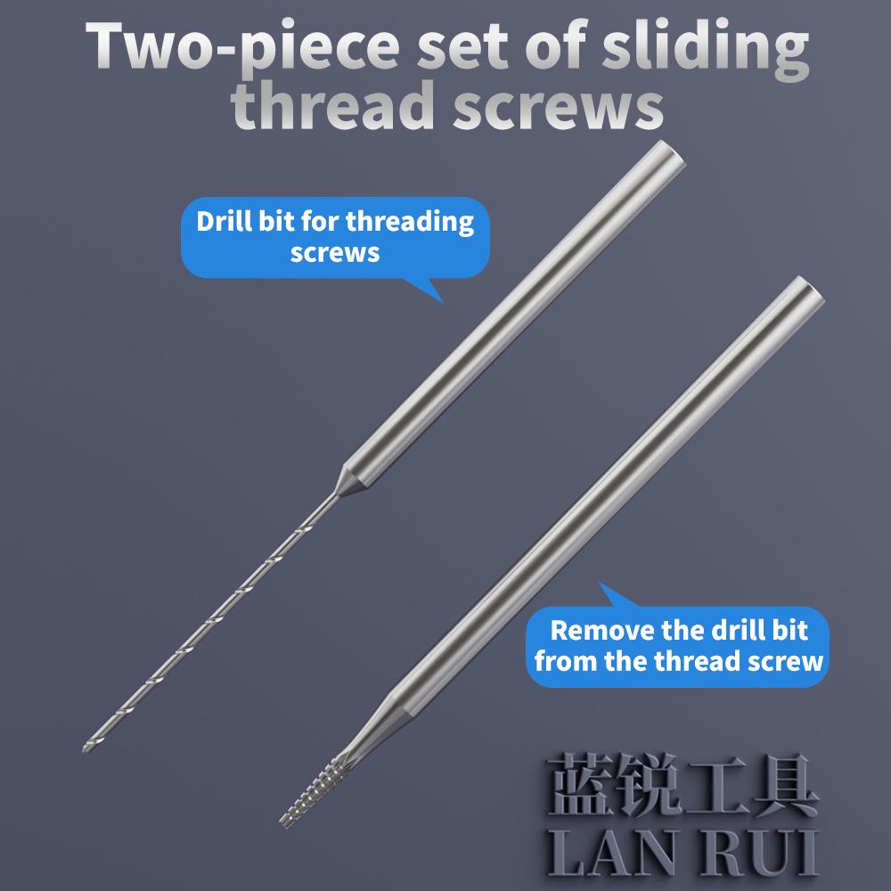 Lanrui U8 Sliding Tooth Punch Drill Bit 2.35mm Cutting Head Disassembly Repair Sliding Screw Grinding Head Repair Tools Set