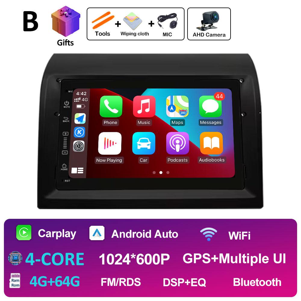 7-дюймовый Android Автомагнитола Видео Мультимедийный Плеер Для Fiat Ducato 2006 2007 2008 2009 - 2016 Беспроводной Carplay Bluetooth Головное Устройство