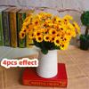 1 букет, 24 цветка-подсолнуха, цветы для украшения гостиной, букет для украшения свадьбы и вечеринки