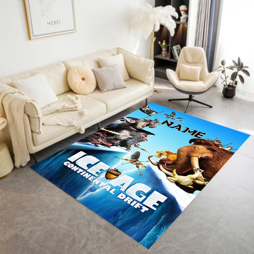 Ice Age: Continental Drift Personalized Text Floor Rug Office Rug Suitable for Dining Room Study room Balcony Foyer Antislip Carpet Decorate Offices