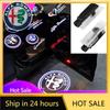Car Stickers For Alfa Romeo 2Pcs New Fashion LED Car Door Welcome Light Logo Projector for Alfa Romeo Giulia Giulietta Mito Stel