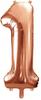 Foil Balloon Number "1", Rose Gold, 86Cm, 1Pc