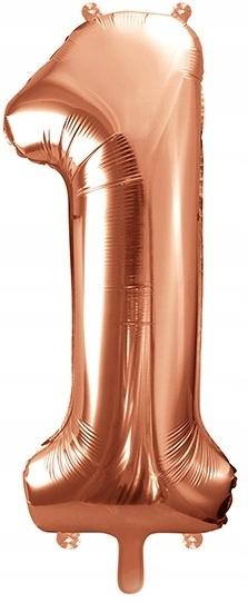 Foil Balloon Number "1", Rose Gold, 86Cm, 1Pc