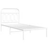 VidaXL Cadre de lit métal sans matelas avec tête de lit blanc 80x200cm 377157