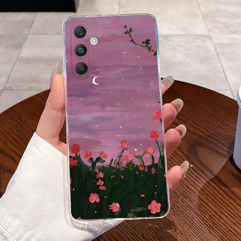 Чехол для Samsung Galaxy M34 5G M54 F54 F34 Прозрачный Силиконовый Желейный Мягкий ТПУ Задняя Крышка для Samsung M54 Милый Чехол Заяц Кошка