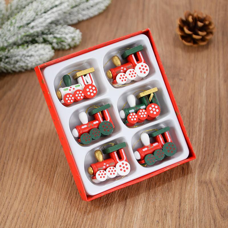 Деревянные подвески в виде поезда, новогодняя елка, мини-подвесные кукольные украшения, украшения для дома, рождественские подарки на Новый год от Navidad Noel