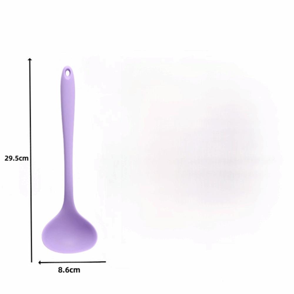 Non-scratch Pan Soup Ladle Round Wide Spoon Head Kitchen Utensil Non-stick Spoon Daily Cooking