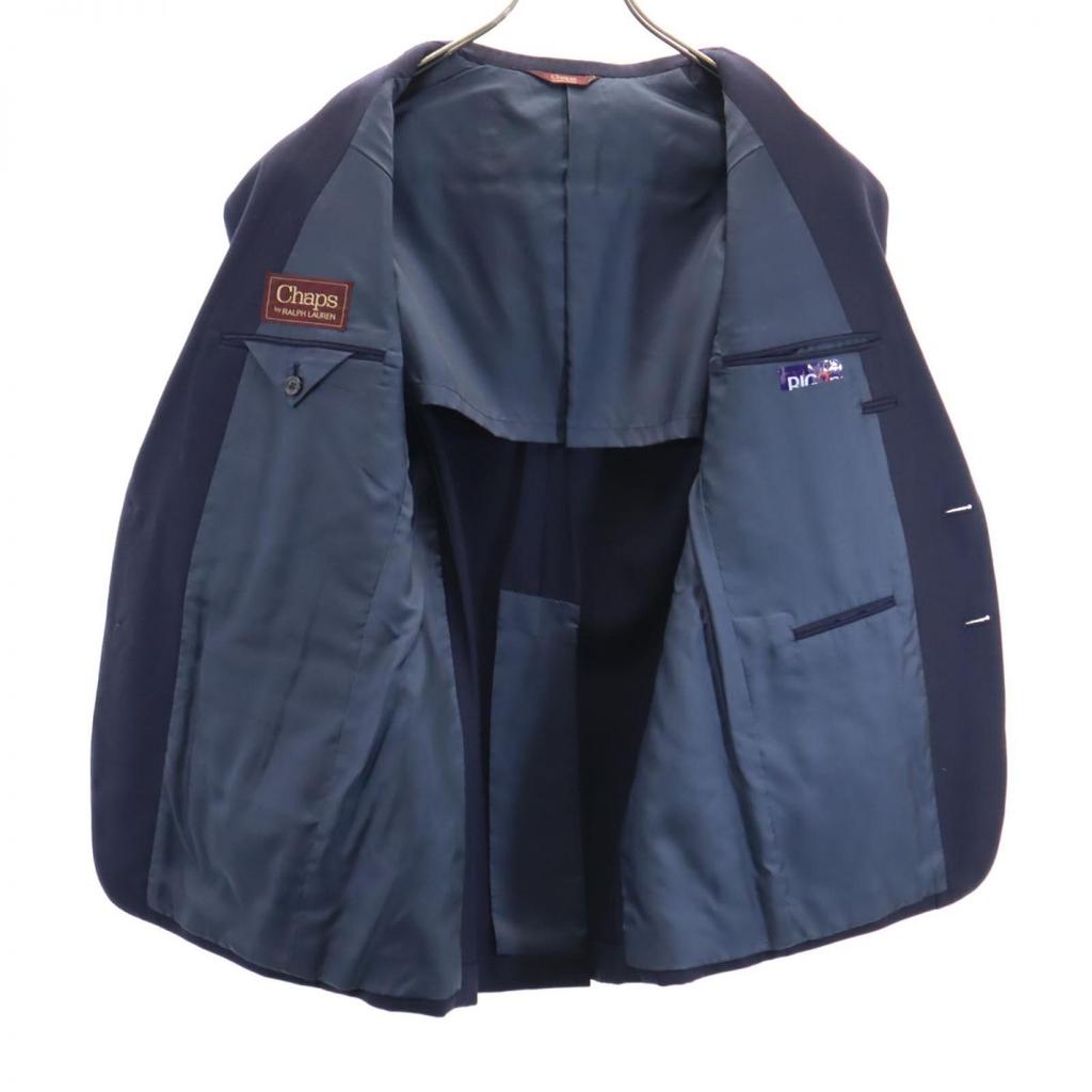 Chaps от Ralph Lauren костюм из шерсти 80-х годов Комплект Верх C-98/низ 82 Темно-синий Мужской Б/у